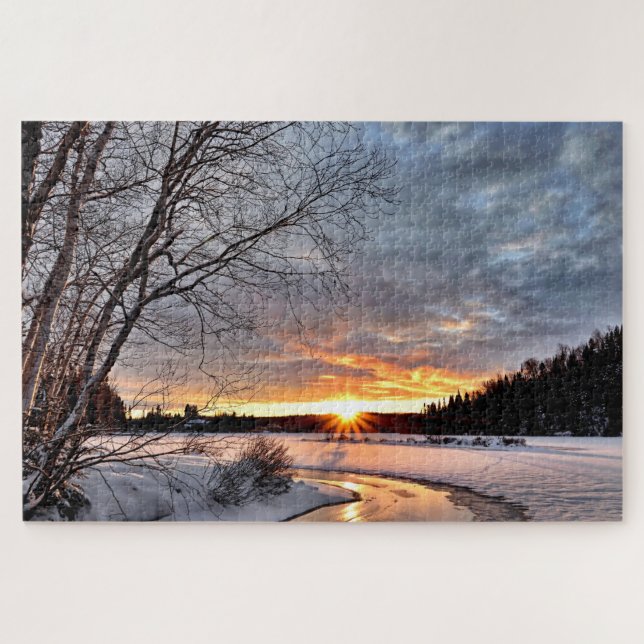 Winter Landscape Snow Scene Jigsaw Puzzle (Horizontal)