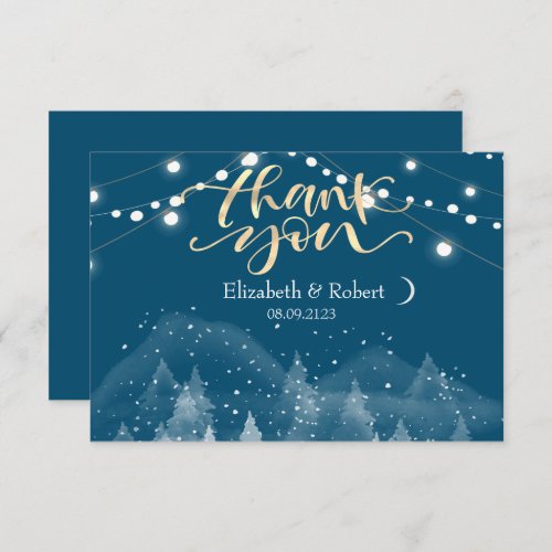 Winter Landscape Snow Thank You Card