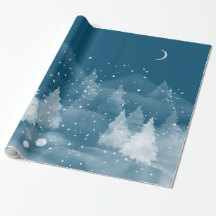 Winter Landscape Snow Wrapping Paper
