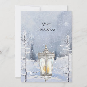 Winter landscape snowy forest  holiday card