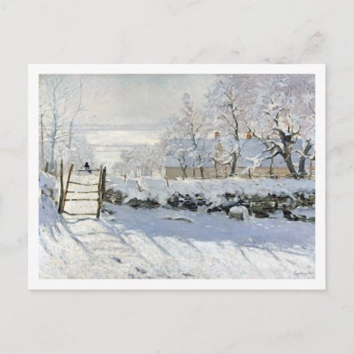 Winter Landscape The Magpie Claude Monet Postcard