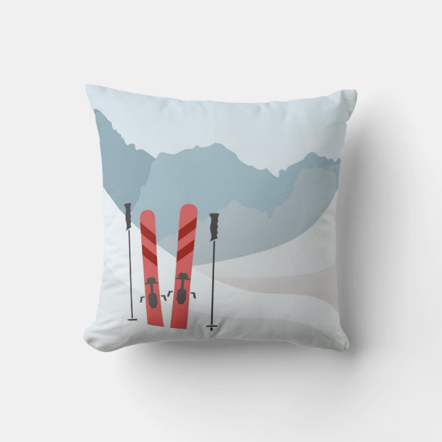Winter landscape throw pillow (Front)