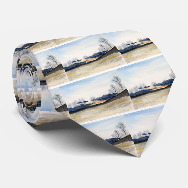 Winter Landscape Tie (Rolled)