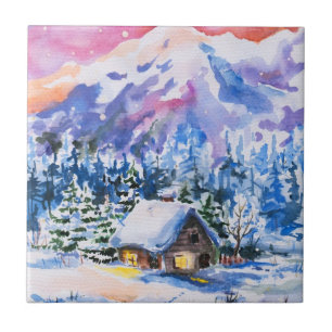 Winter landscape tile