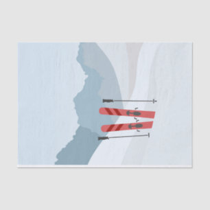Winter landscape tissue paper