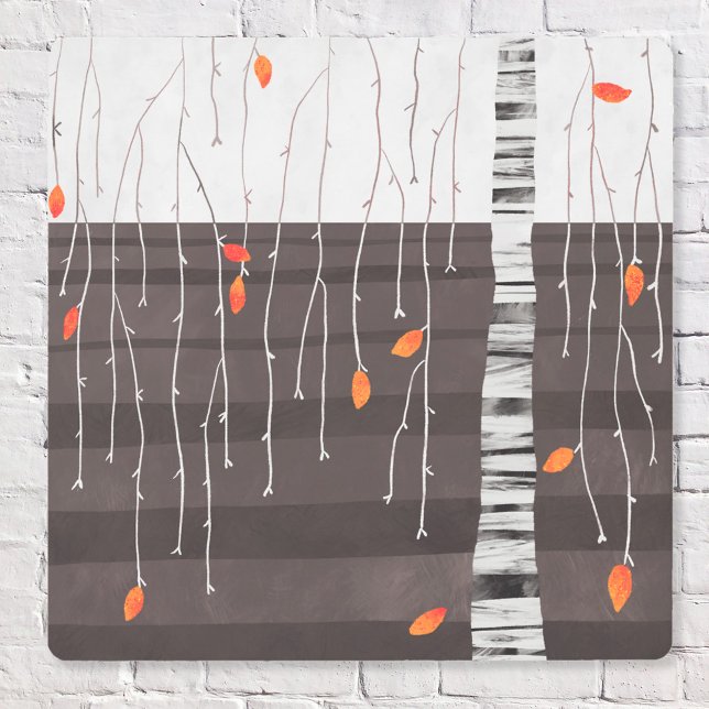 Winter Landscape Tree Art (Last of the Leaves winter tree landscape art by Nic Squirrell)