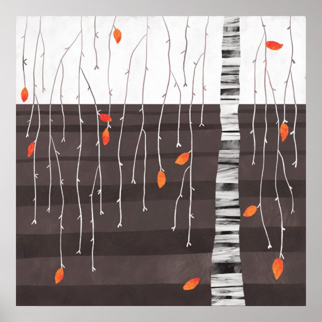 Winter Landscape Tree Art Poster (Front)