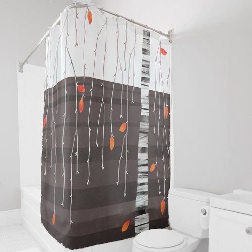 Winter Landscape Tree Art Shower Curtain