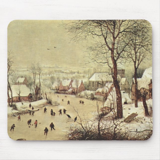 Winter Landscape with a Bird Trap - 1565 Mouse Pad (Front)