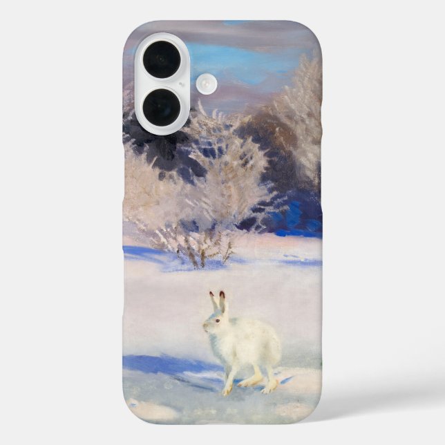 Winter Landscape with a White Hare by B. Liljefors Case-Mate iPhone Case (Back)