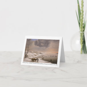  Winter Landscape with Brabrand Church[1831] Card