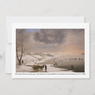  Winter Landscape with Brabrand Church[1831] Invitation