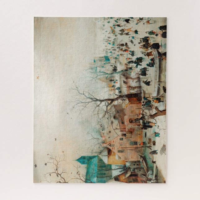 Winter Landscape with Ice Skaters - Avercamp Jigsaw Puzzle (Vertical)