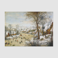 Winter Landscape with Ice skaters, Decoupage
