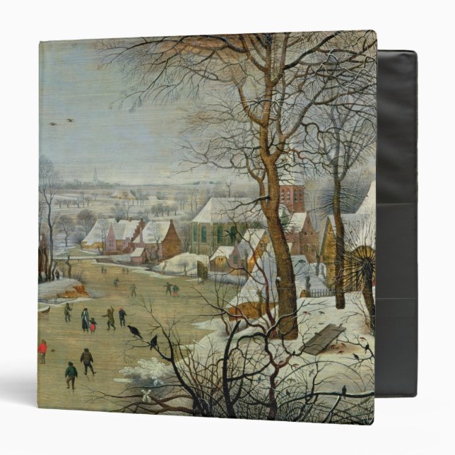 Winter Landscape with Skaters and a Bird Trap Binder (Front/Inside)