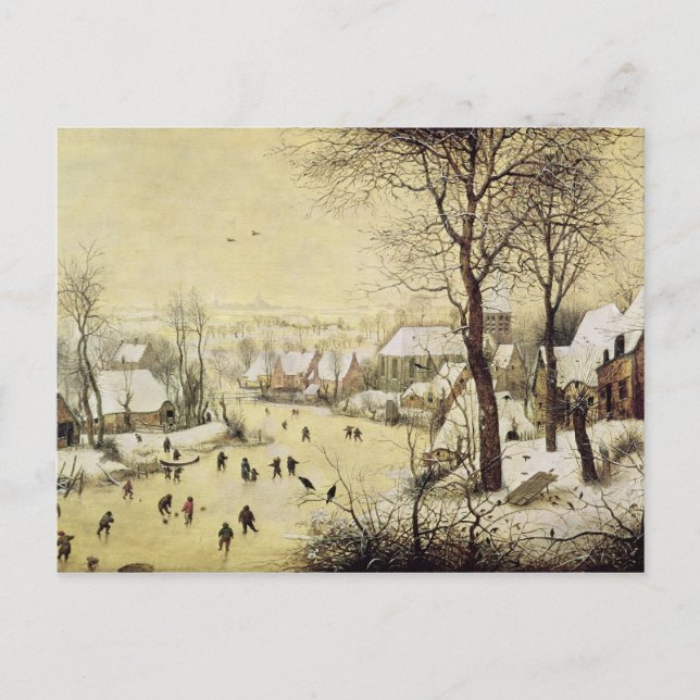 Winter Landscape with Skaters Postcard (Front)