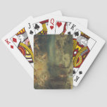 Winter Landscape With Villagers Gathering Wood Poker Cards