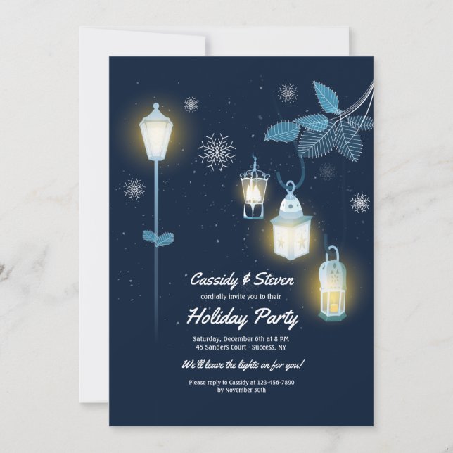 Winter Lanters Invitation (Front)