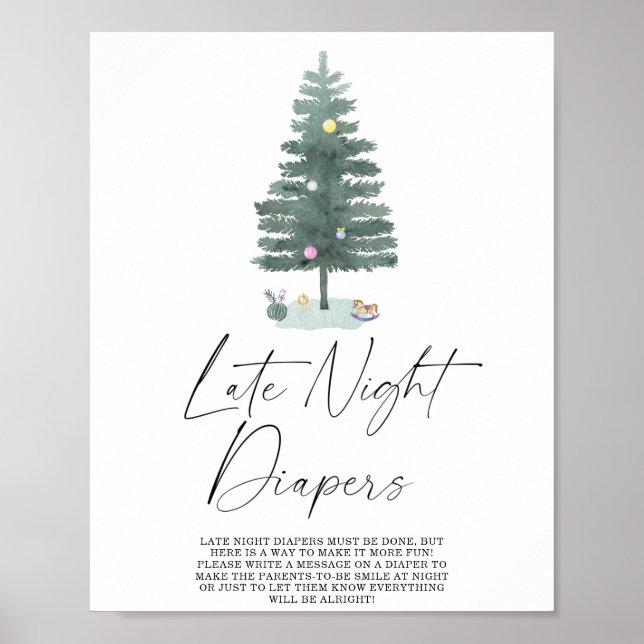 Winter Late night diapers game Poster (Front)