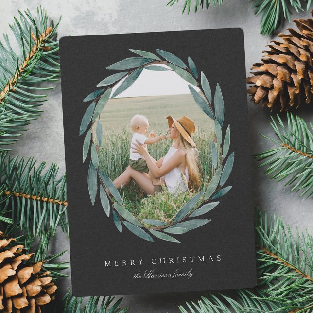 Winter Laurel | Holiday Photo Card (Creator Uploaded)