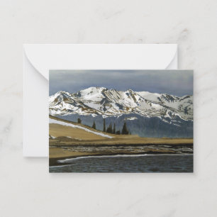 Winter Leadville Colorado Mountain Landscape Note Card