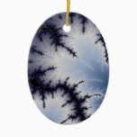 Winter Leaf Ceramic Ornament