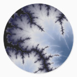 Winter Leaf Classic Round Sticker