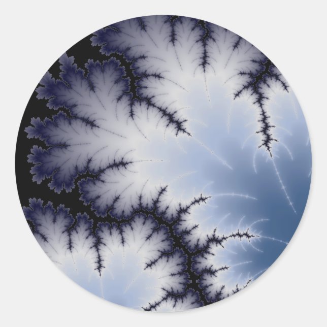 Winter Leaf Classic Round Sticker (Front)