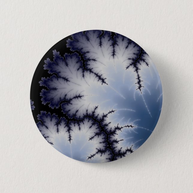 Winter Leaf Pinback Button (Front)
