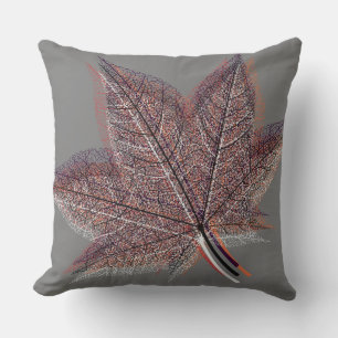 Winter Leaf Throw Pillow