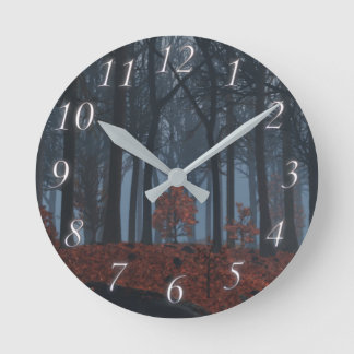 Winter Leaves Clock