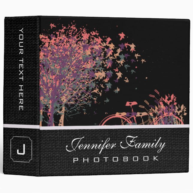 Winter Leaves Trees Family Photo Books 3 Ring Binder (Front/Spine)