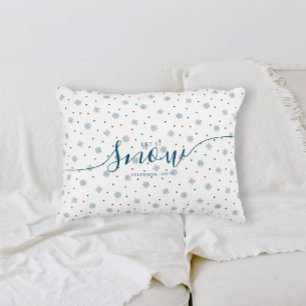 Winter Let it snow white custom Accent Pillow