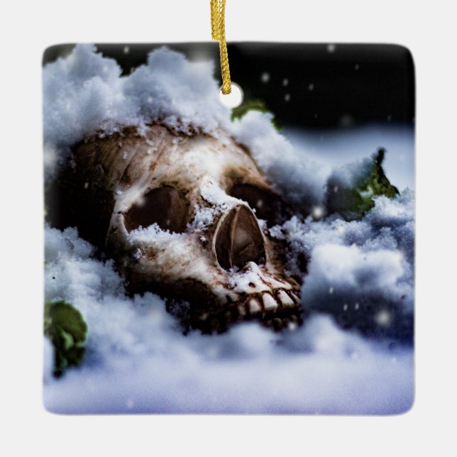 Winter Life IV Ceramic Ornament (Front)