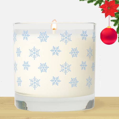 Winter Light Blue Snowflakes Scented Candle