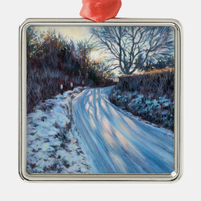 Winter Light Metal Ornament (Front)