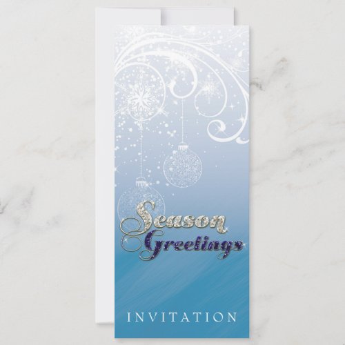 Winter Light Sparkle Holiday Party Invitation