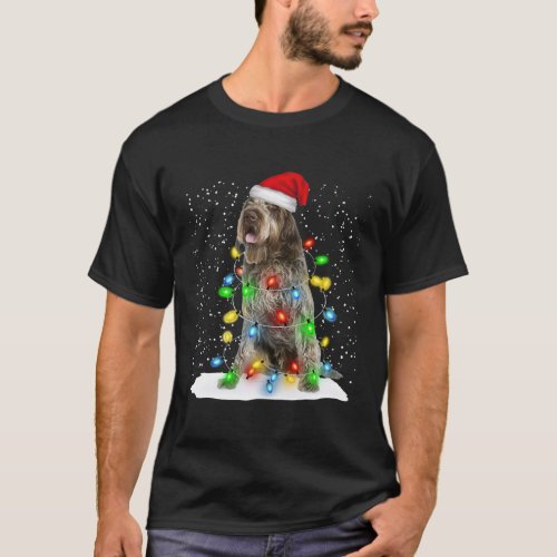 Winter Light Wirehaired Pointing Griffon Xmas T_Shirt