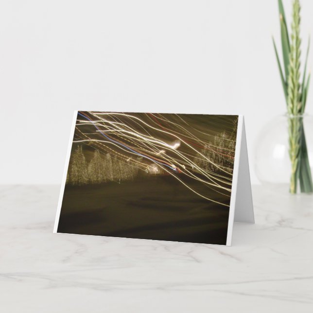 Winter Lights Abstract Photo Holiday Card (Front)