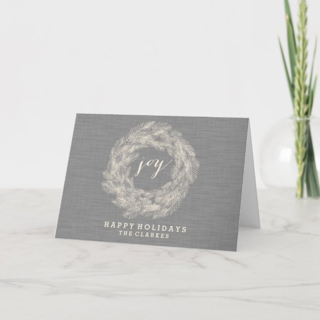 WINTER LINEN | JOY | STYLISH HOLIDAY CARD (Front)