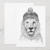 Winter lion (bw) (Front/Back)
