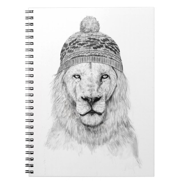 Winter lion (bw) notebook (Front)