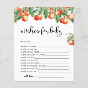 Winter little cutie wishes for baby card 