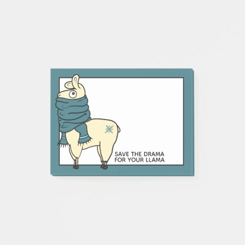 Winter Llama  Save the Drama for your Llama Post_it Notes