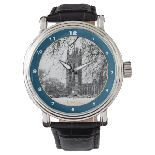 Winter London  Westminster Palace vintage watch