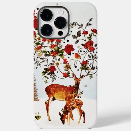 Winter Love Bird Christmas Tree Watercolor Case_Mate iPhone 14 Pro Max Case
