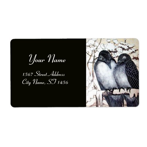 WINTER LOVE BIRDS LABEL