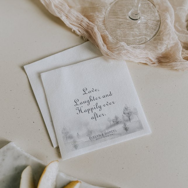 Winter Love Laughter and Happily Ever After  Napkins (Creator Uploaded)