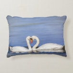 Winter Love Swan Pillow at Zazzle