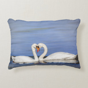 Winter Love Swan Pillow